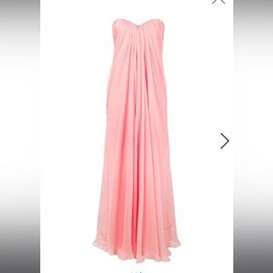 Alexander McQueen pink silk chiffon gown IT42 made in Italy S/S 2019 MSRP $3900